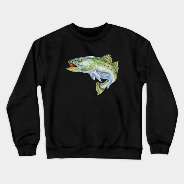 Speckled Trout Crewneck Sweatshirt by Tim Jeffs Art